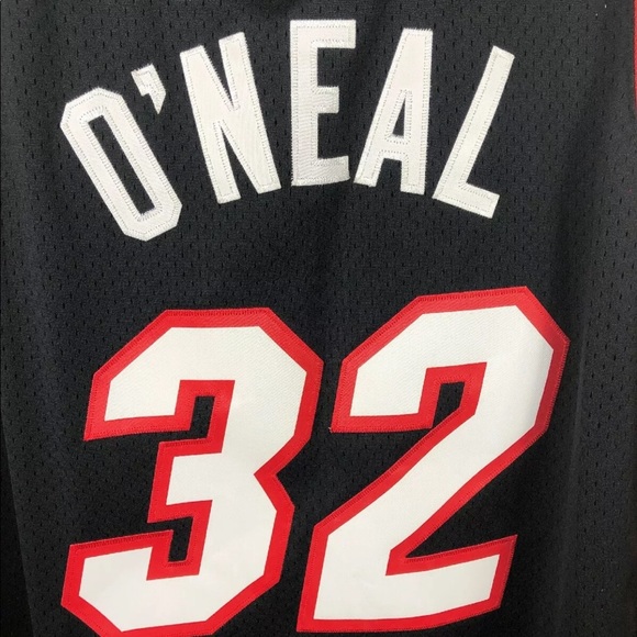 Shaquille O’Neal Shaq Miami Heat Authentic Reebok Black NBA Jersey XL +2 Length - Picture 2 of 11